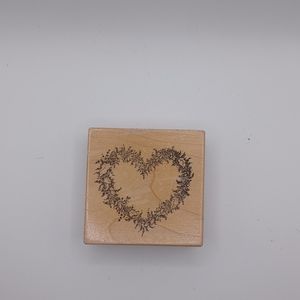 VINTAGE 1988 PSX Heart Rubber Stamp